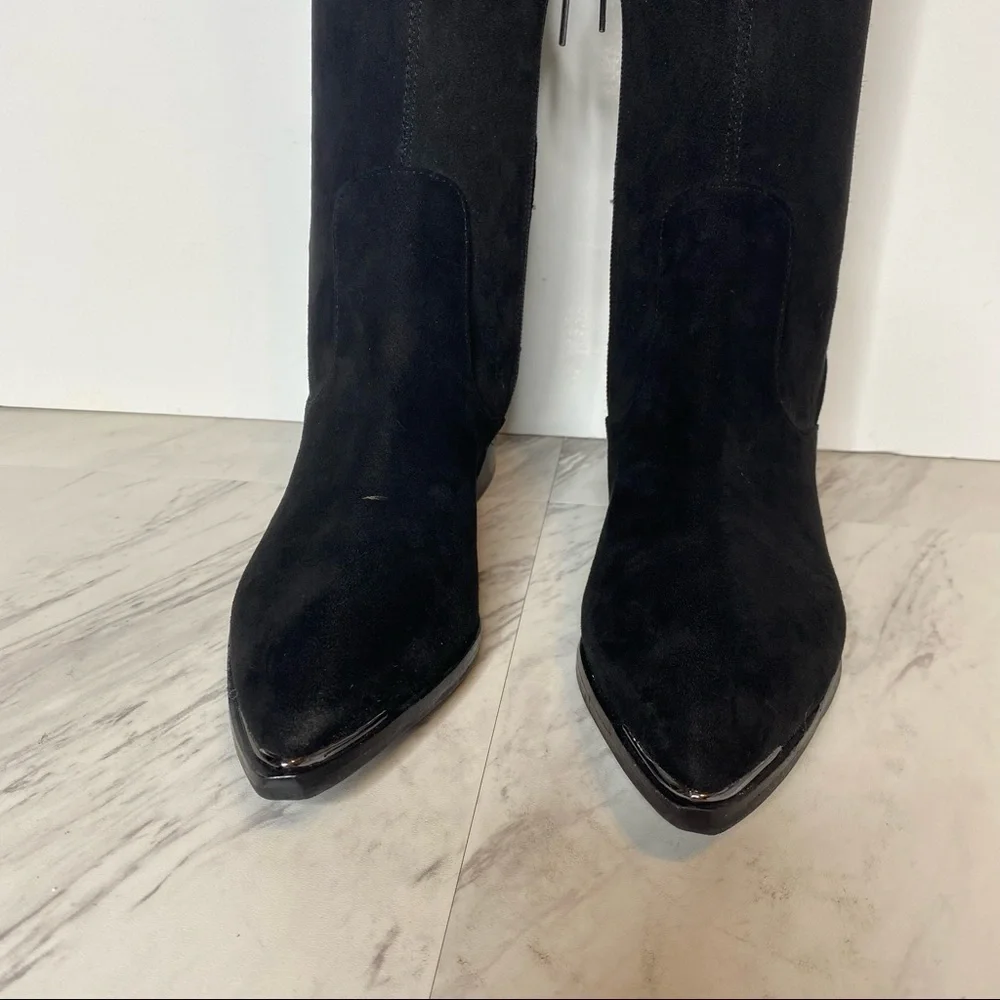 Marc Fisher Yuna Over The Knee Faux Suede Black Boot 6M